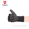 Hespax Sitio de construcción Gloves Safety Látex recubierto EN388